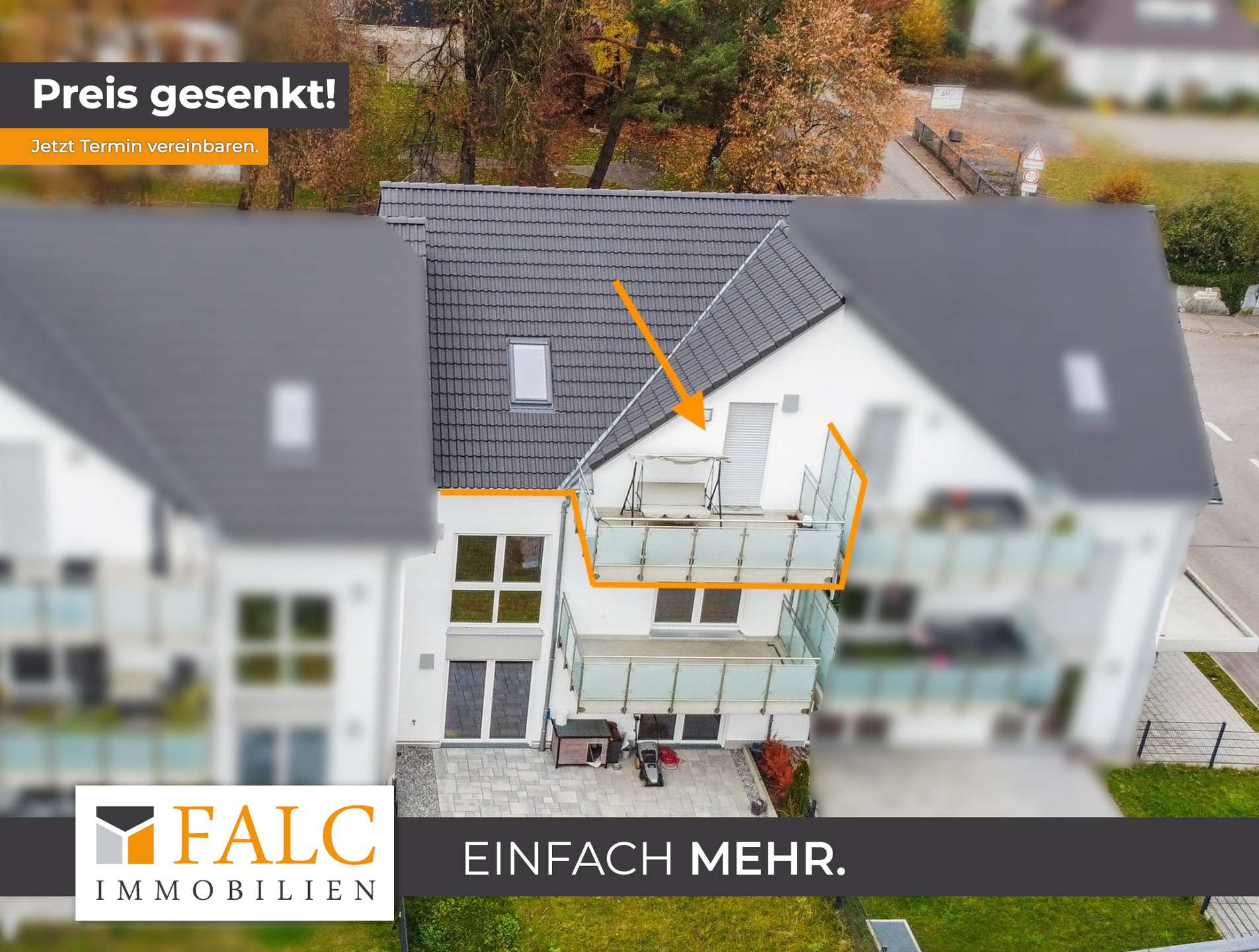 Außenansicht mit Markierung DG